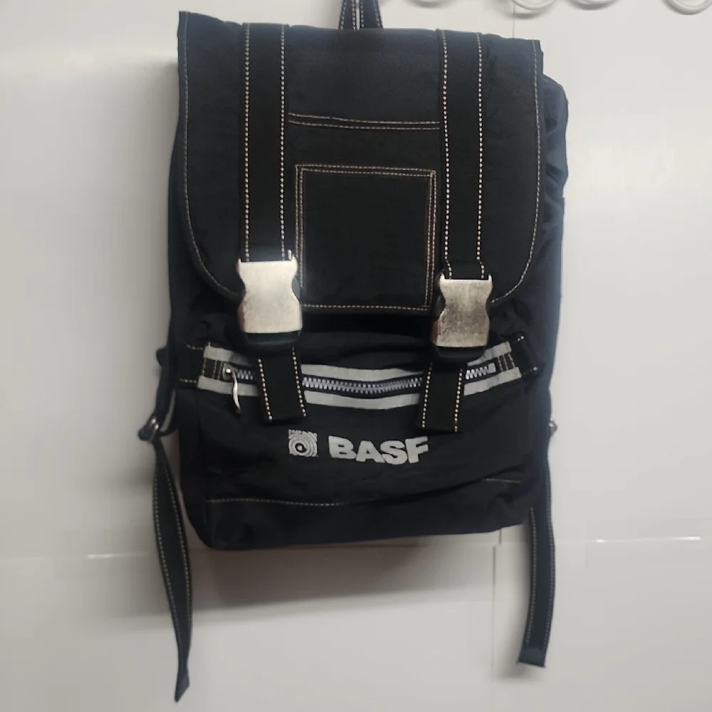 BASF Black Unisex Water-Resistant Quality Backpack